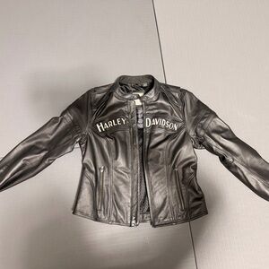 Harley-Davidson Women’s Genuine Leather Motorcycle Jacket – Size Medium